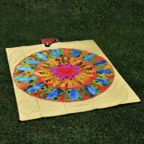 Manta  de picnic con estampado y broche de cierre